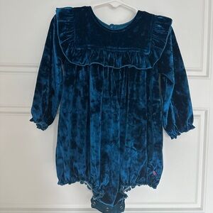 Pink Chicken Velour Quinn Bubble - 18/24m